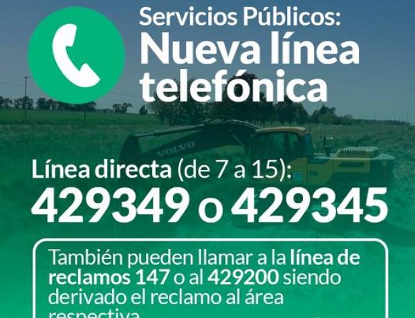 Servicios Públicos: nuevalínea telefónica
