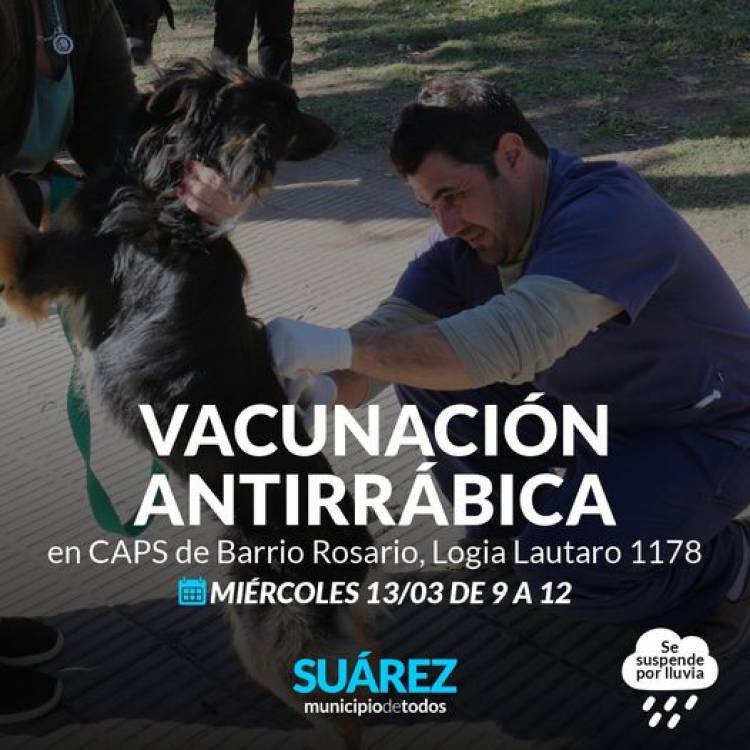 Campaña de vacunación antirrábica en Barrio Rosario
