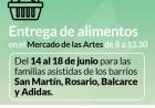 Entrega de alimentos del mes de junio en el Mercado de las Artes⠀