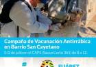 Campaña de Vacunación Antirrábica en Barrio San Cayetano⠀