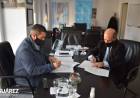 Moccero firmó el convenio para la ejecución de la red domiciliaria cloacal en Villa Belgrano