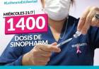 LLEGARON 1400 DOSIS DE SINOPHARM