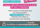 VACUNATEPBA: ¡VACUNA LIBRE PARA MAYORES DE 18!⠀