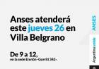 Anses atenderá este jueves en Villa Belgrano⠀