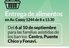 Entrega de alimentos del mes de septiembre