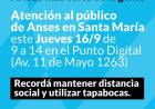 Anses Más Cerca de la Gente: Atención al público en el Punto de Contacto de Anses en Santa María