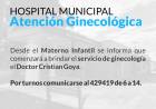 Hospital Municipal: atención ginecológica
