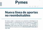 Atención Pymes: se lanzó una línea de aportes no reembolsables