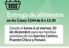 Entrega de alimentos del mes de diciembre