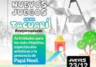 Papá Noel llega para inaugurar nuevos juegos en la Tacuarí