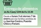 Entrega de alimentos del mes de enero