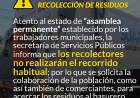 ATENCIÓN: RECOLECCIÓN DE RESIDUOS
