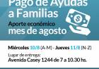 Pago de ayudas a familias del mes de agosto
