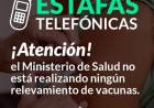Atención el Ministerio de Salud no está realizando ningún relevamiento de vacunas