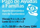 Pago de ayudas a familias del mes de septiembre