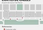 Suarez Peatonal: corte de calles