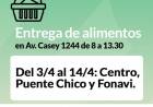 Entrega de alimentos del mes de abril
