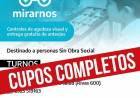 Con más de 150 turnos otorgados se cubrieron, en el primer día, los cupos del programa “Mirarnos”