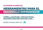 La Provincia pone en marcha Herramientas para el Desarrollo Emprendedor