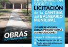  Información sobre Licitación de la Cantina del Balneario Municipal "Samuel Davies"
