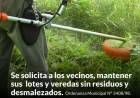 Mantener los terrenos limpios es responsabilidad de todos