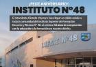 Cumple 56 años el Instituto Superior de Formación Docente y Técnica N° 48