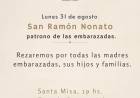 Misa por San Ramón Nonato: bendición y oración por las embarazadas