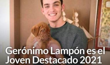 Gerónimo Lampón es el Joven Destacado 2021