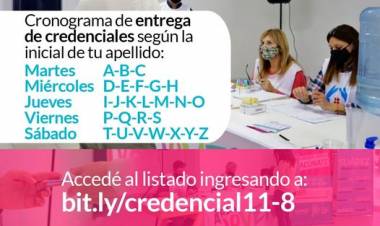 Nuevo listado de credenciales de personas que registran vacunación Covid-19