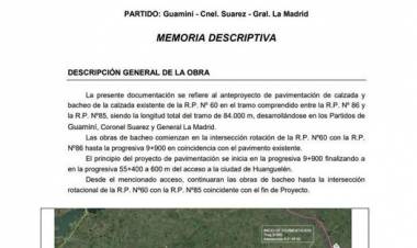 Moccero: ”El 8 de septiembre se abrirán los sobres para licitar la ruta provincial N° 60” 