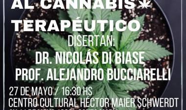 Profesionales del REPROCANN disertarán en Pueblo Santa María sobre el Cannabis Terapéutico  