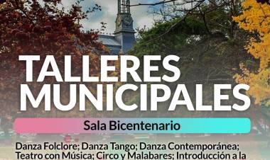 Talleres Culturales Municipales: Inscripciones abiertas para participar. 