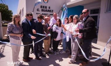 Se inauguró el nuevo edificio de la Escuela Secundaria N°5 de Santa Trinidad