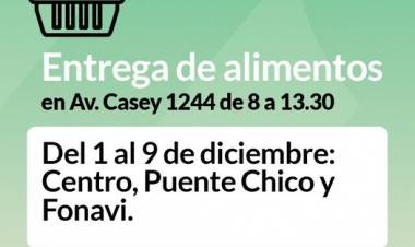 Entrega de alimentos del mes de diciembre