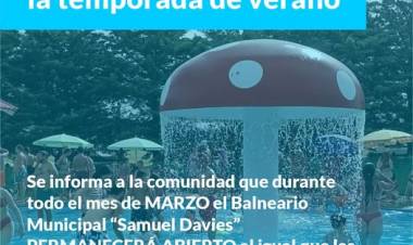 Extendemos la temporada de verano en el Samuel Davis