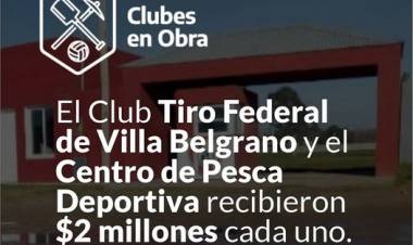 Clubes recibieron 2 millones cada uno del programa “Clubes en Obra”