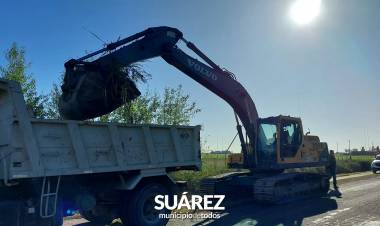 Tareas de limpieza y mejoramiento de calles en distintos sectores de la ciudad