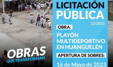 Licitacion Publica: “Playón Multideportivo Huanguelén”
