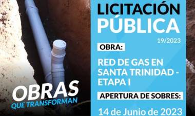 Licitación Pública: Red de Gas en Santa Trinidad–ETAPA I