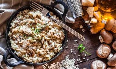 Risotto de hongos: un plato fácil, rápido y exquisito