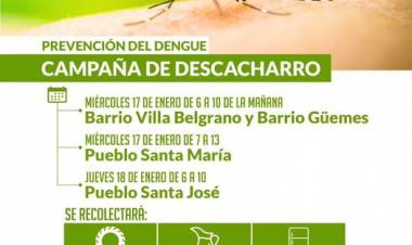 Prevenir el Dengue: Suárez pone en marcha la Campaña de descacharrado