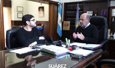 Moccero se reunió con el Intendente de Saavedra, el vecinalista Matías Nebot