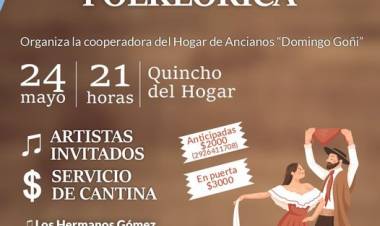 Gran Peña Folklórica en el quincho de Hogar de Ancianos