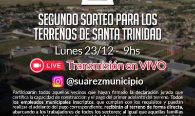 DerechoALaVivienda: sorteo de 136 terrenos en Pueblo Santa Trinidad