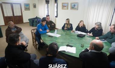 Moccero se reunió con la Junta Comunitaria de Huanguelén y repasaron acciones realidazadas en la localidad