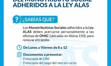 INFORMACIÓN PARA MONOTRIBUTISTAS SOCIALES
