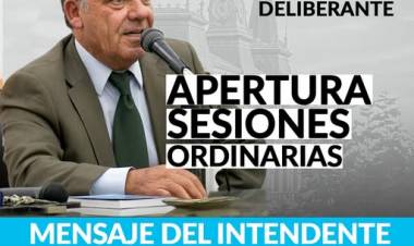 El Intendente Ricardo Moccero inaugurará el período de sesiones ordinarias del Concejo Deliberante
