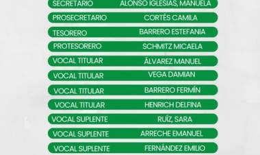 Se conformó la nueva Comisión Directiva