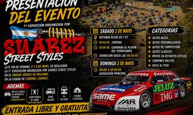 Este finde, la 1ª exposición organizada por "Suárez Street Styles" en el Parque Héroes de Malvinas