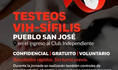 Jornada de Testeos VIH – Sífilis en Pueblo San José